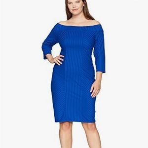 REBEL WILSON X ANGELS plus size off the shoulder blue dress sz 3X wedding guest